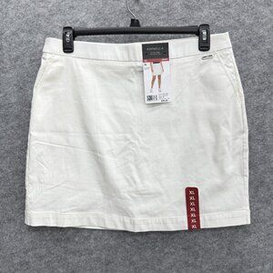 Rafaella Women's Activewear Pull On Skort Shorts Golf Tennis, White, XL, NEW